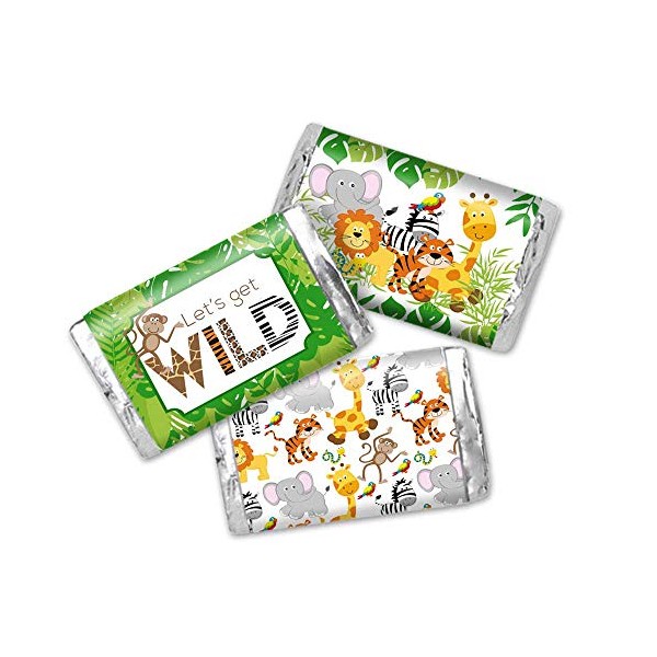 Let's Get Wild Jungle Animal Themed Birthday Party Mini Chocolate