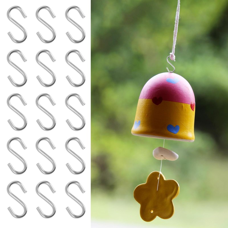 100 Pcs Mini S Hooks for Hanging Small S Hook