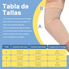 Manga de Compresión para Brazo Alta Elasticidad Transpirable Beige L