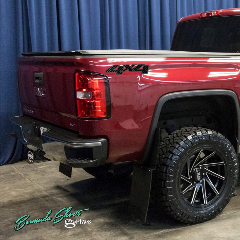 4X4 Decals 4x4 Stickers/Carbon Fiber Effect