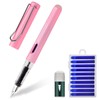 LVZONGXIN Erasable Fountain Pen with Erasable [Blue] I Includes 10