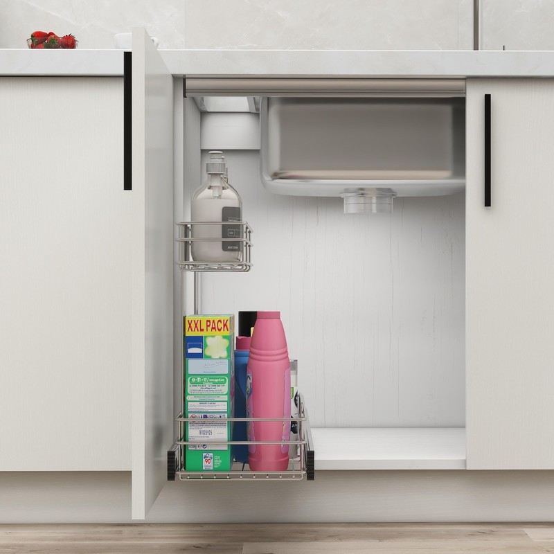 STORKING Under Sink Organizer 9" W X17 D, Pull Out