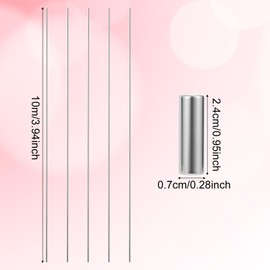 Gosknor Cat Eye Magnet for Nails, 0.95in Double Head Heart Shape Nail Magnet Gel Polish Magnetic Stick Nails Art Design Tool with Metal Wires for Home DIY Salon Studio Manicure