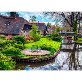Puzzle 1000 Pieces, Adult Puzzle, A Challenging Puzzle, Puzzle Games for the Whole Family, Gifts for Women, Gifts for Men, Theme: Giethoorn Netherlands