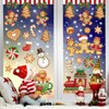 JarThenaAMCS 9 Sheets Christmas Window Cling Stickers Gingerbread Man Peppermint