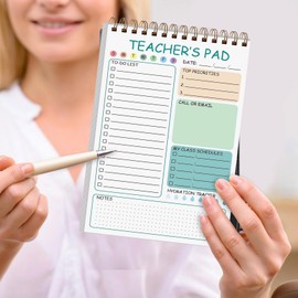 Teacher Notepads,Teacher Notebook 50 Sheets | Cute Memo Daily Planner, 5.8 x 8.3inch Must Haves Stationery for Classroom Elementary