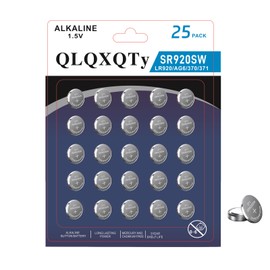 QLQXQTy SR920SW 370 371 Watch Battery AG6 LR921 V371 1.55V Silver Oxide Battery Long Lasting Button Coin Battery 25 Pack