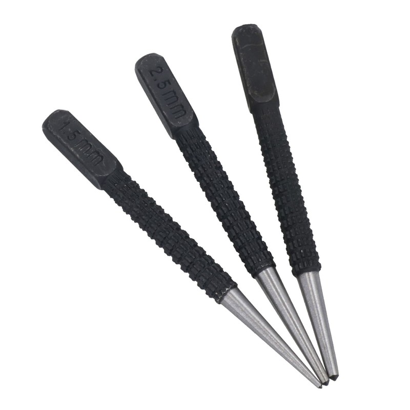 Centre Punch/Dot Marking 3pc Metal Marking Centre Wood Scribe Nail