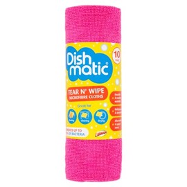 Dishmatic 10 Tear N' Wipe Microfibre Cloths