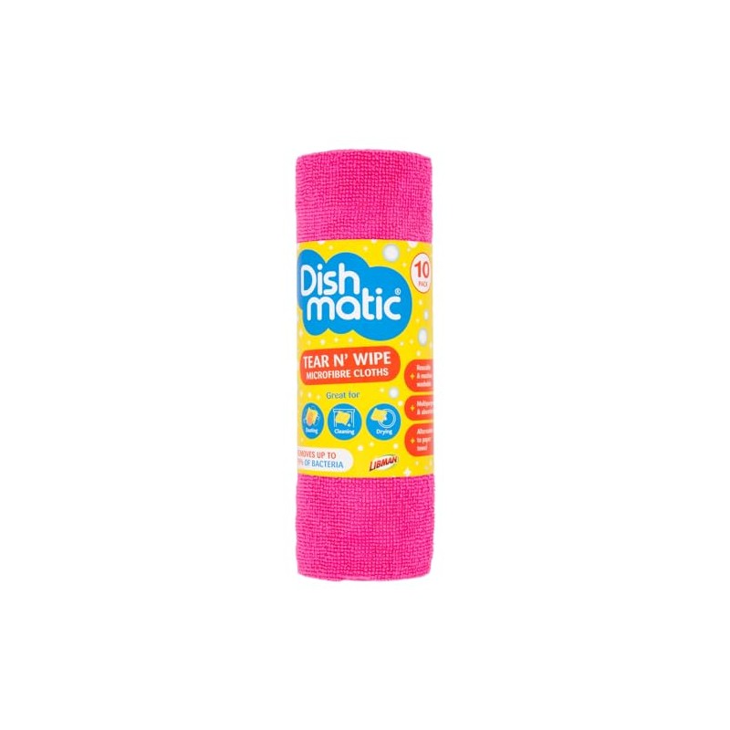 Dishmatic 10 Tear N' Wipe Microfibre Cloths