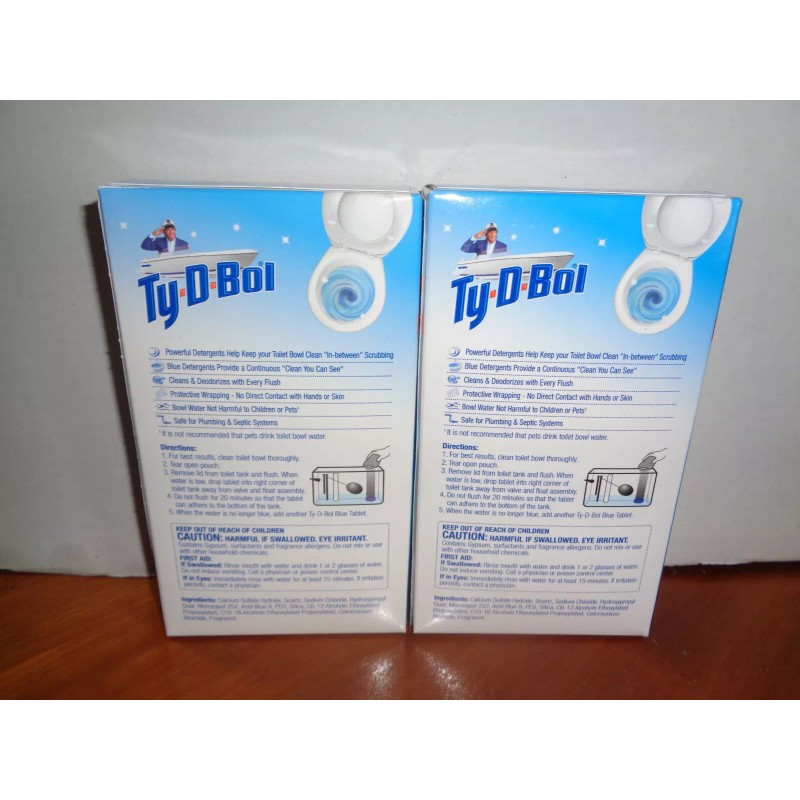 Ty-D-Bol 2-5 Ct Value Packs 10 Tablets Total Toilet Bowl