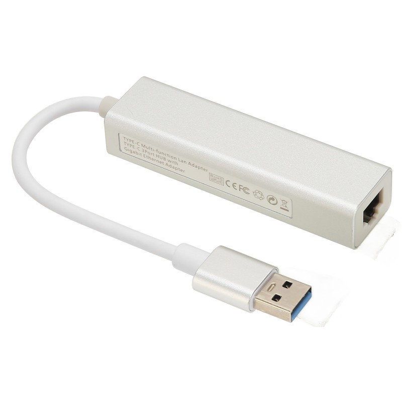 USB3.0 to Ethernet Adapter with RJ45 Ethernet Port 5Gbps 3