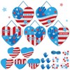 DoubleFill 24 Sets 4th of July Patriotic Crafts God Bless