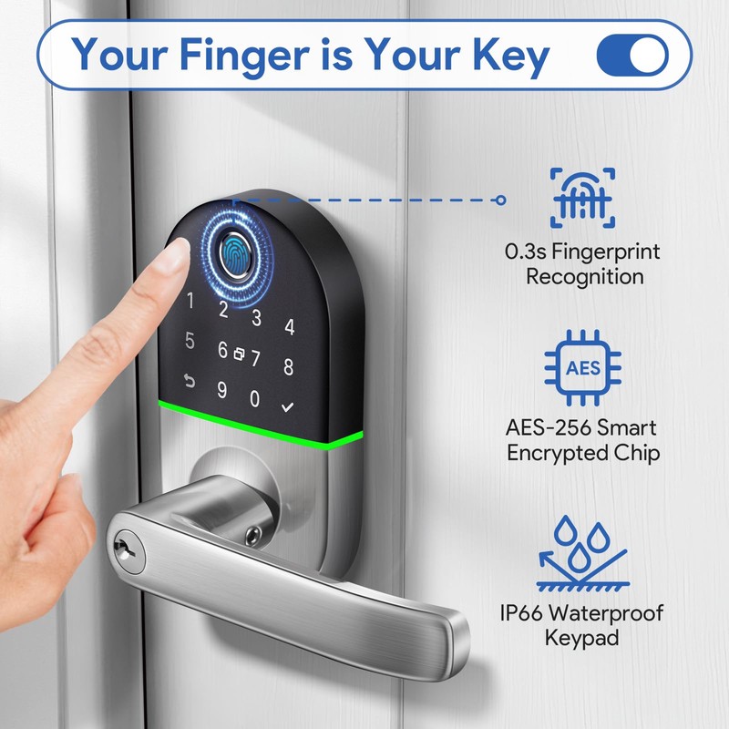 Smart Keypad Door Lock with Handle: NICE DIGI Keyless Entry