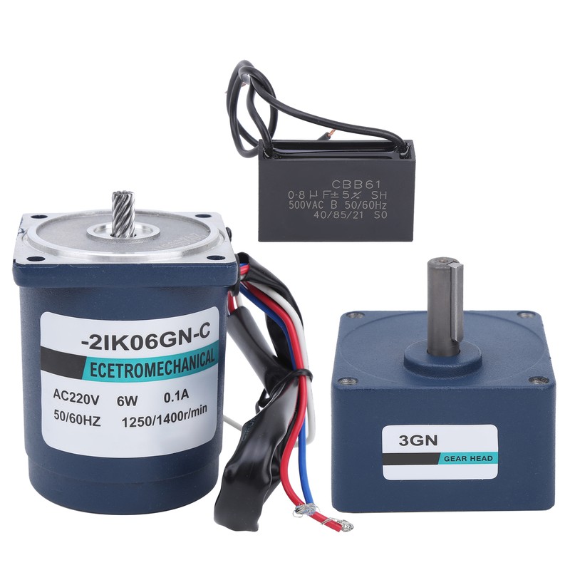 6W Micro Gear Motor AC220V (XD2IK06GNC Fixed Speed Gearbox Capacitance)(75