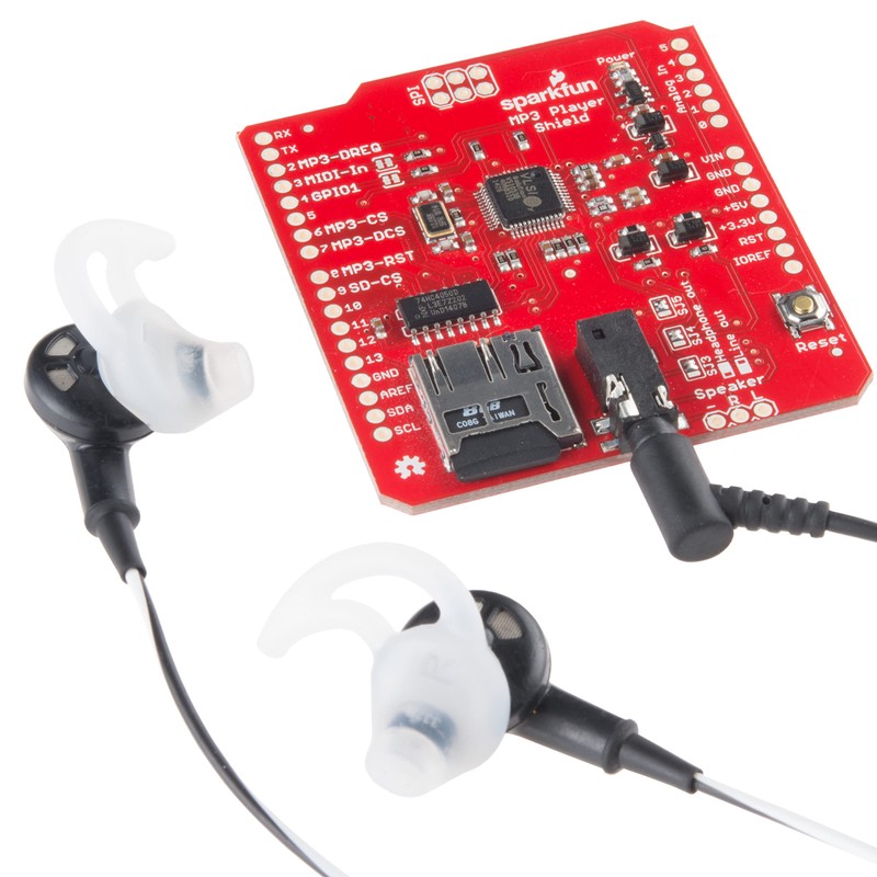 SparkFun MP3 Player Shield- MP3 decoder- Turn Any Compatible with