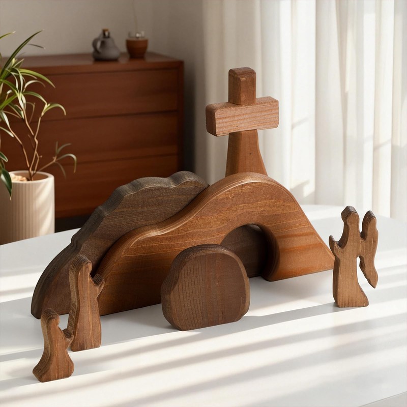 Gnodry The Empty Tomb Easter Scene, Christian Cross Decorations, Decorations