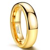 Greenpod 6mm Gold Tungsten Carbide Rings for Men Women Dome