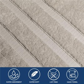 Towelogy ZHT_09 Premium Hand Towels - 100% Zero Twist Cotton Ultra Soft & Highly Absorbent Tear & Fade Resistant 50x80cm (2, Coffee Brown)