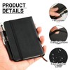 Bettinay Small Black Notepad A7 with 2PCS Pen, Pocket Notebook,