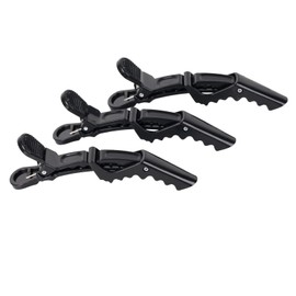 Hair Clips Alligator Crocodile For Women Sectioning Non-slip Styling Premium Cutting Hairclip Clip Salon Tool Matte Section Claw Clamp Durable Thick Blow Design Curl Plastic Professional Black 20x