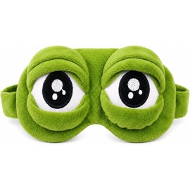 2026 New 3D Frog Sleep Mask, Funny Frog Eye Mask, Cute Plush Blackout Eye Cover with Adjustable Strap for Sleeping, Soft Contoured Sleeping Mask (1 PCS)