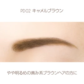 Excel Powder & Pencil Eyebrow EX PD02 '23 (Camel Brown) Limited Design Eyebrow Pencil Powder Eyebrow Brush