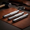 3Pcs Silver Grommets Hole Punch, Steel Hollow Leather Punch Set,