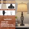 Table Lamp for Bedroom Set of 2 with USB C+A