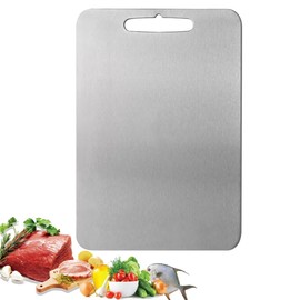 Stainless Steel Chopping Board Chopping Meat Pro 304 Stainless Steel Double-Sided Non-Slip Food Grade Multifunctional Categorisation Food-Grade 29 x 20 cm