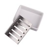 IMEEA Ceramic Soap Dish Holder SUS304 Stainless Steel Double Layer