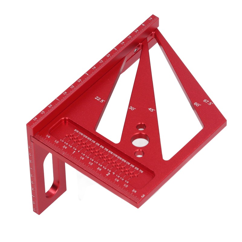 Woodworking Ruler Multifunctional Angle Measuring Ruler Aluminum Alloy Square Tool