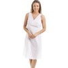 Camille Womens Ladies Classic White Embroidered Chemise Full Slip 12