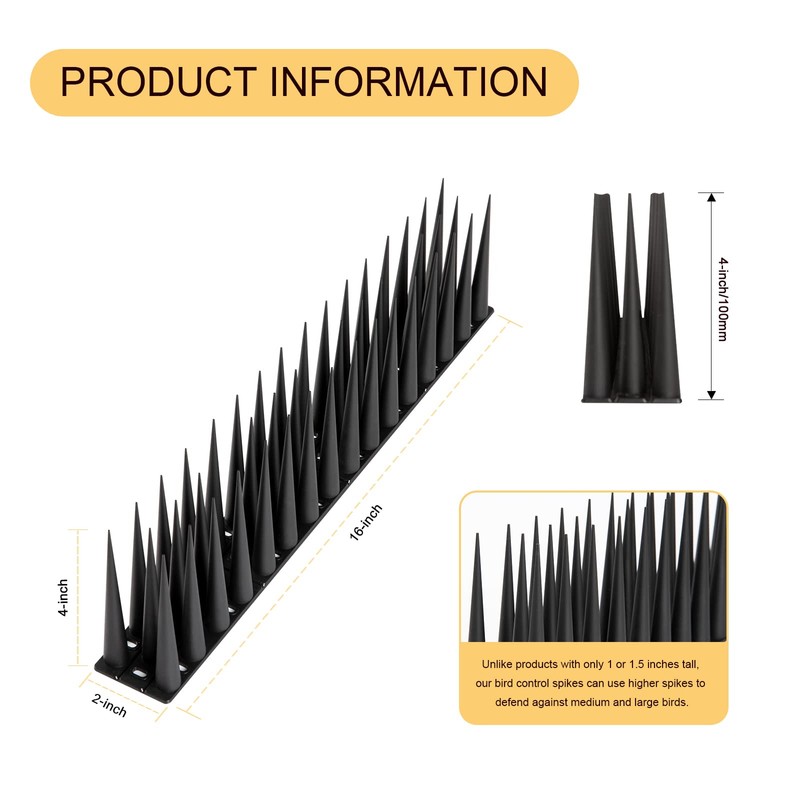 OFFO Bird Spikes Pigeon Outdoor Spikes for Cat Keep Birds