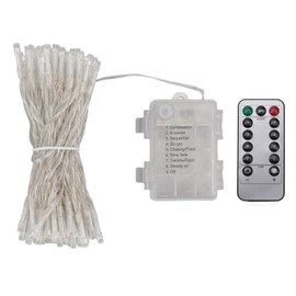 LED String Lights Dimmable Timing Battery Remote Control String Lights for Outdoor Garden Porch 10 Meters 100 Lights