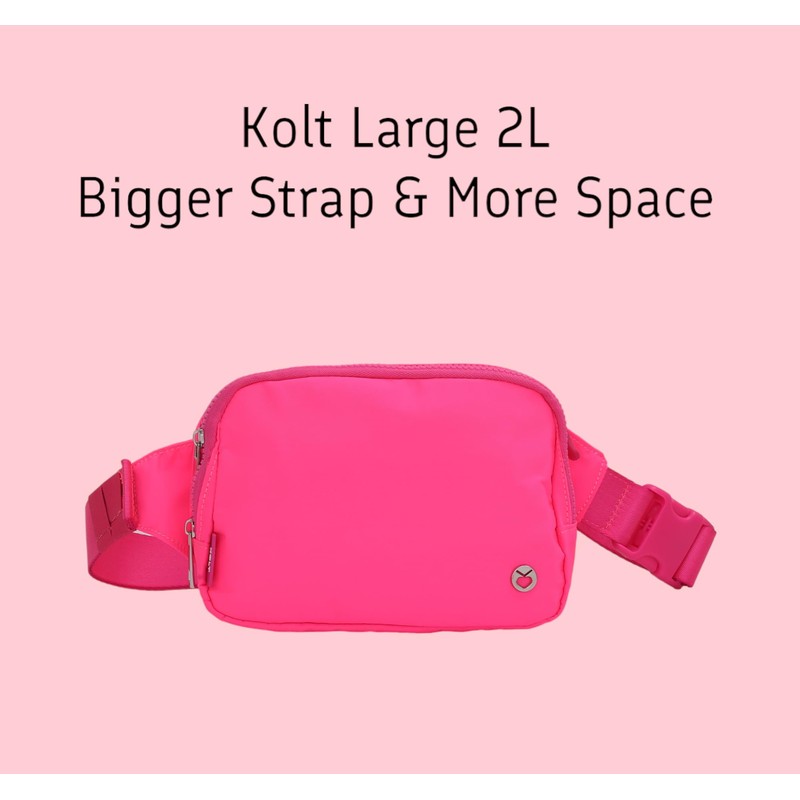Kolt Everywhere Belt Bag 2L Large, Fanny Pack Purse for