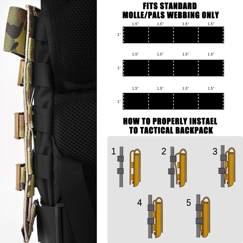 Tactical Molle Tool Holder,Sozothy Molle Hatchet Axe Holder,Knife Sheath Adapter