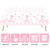 LLKJYXGS 3Pcs Pink Bow Table Cloth Rectangle Table Party Supplies