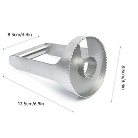 AIMALL Pineapple Peeler and Core Cutter, 304#430 Stainless Steel, Efficient Fruit Core Removal Tool, 6.9 Inch Length with 3.3 Inch Diameter Blade