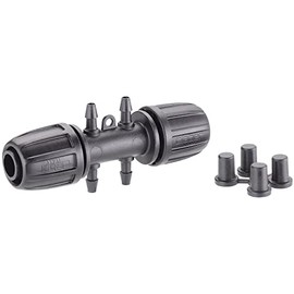 Claber 1/2 Inch cOMPRESSION Connector With 1/4 Inch 4-way Adaptor (10)