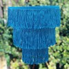 5 yards of 2" Metallic Chainette Fringe Trim Magenta