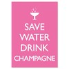 Dean Morris Cards Save Water Drink Champagne Postcard Funny