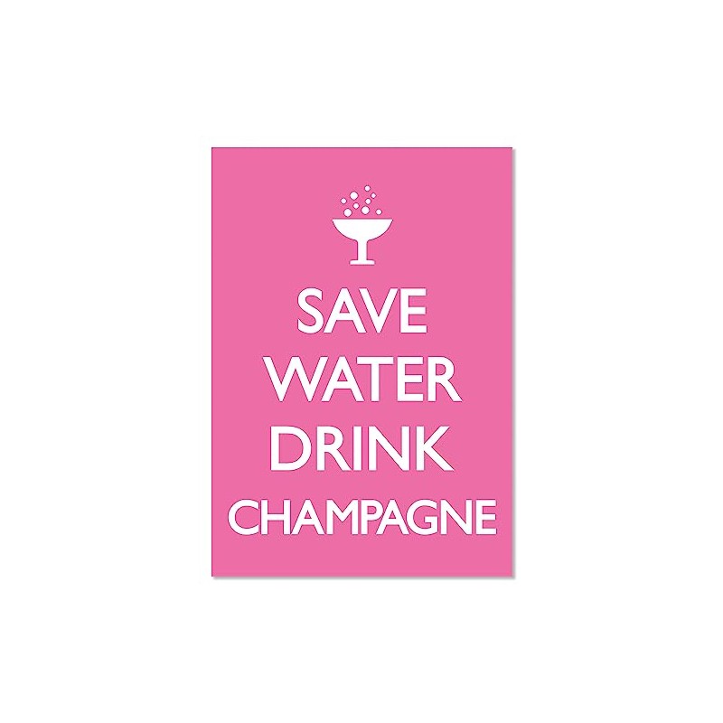 Dean Morris Cards Save Water Drink Champagne Postcard Funny