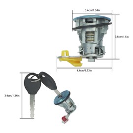 Door Lock Cylinder with 2 Keys Replacement for H0600-3J125 H0601-3J125 H0600-3S500 H0600-3J185 Fit for DL-121 1996-2004 Nissan Altima Frontier Pathfinder Xterra 3.3L 3.5L V6 2.5L 2.4L L4