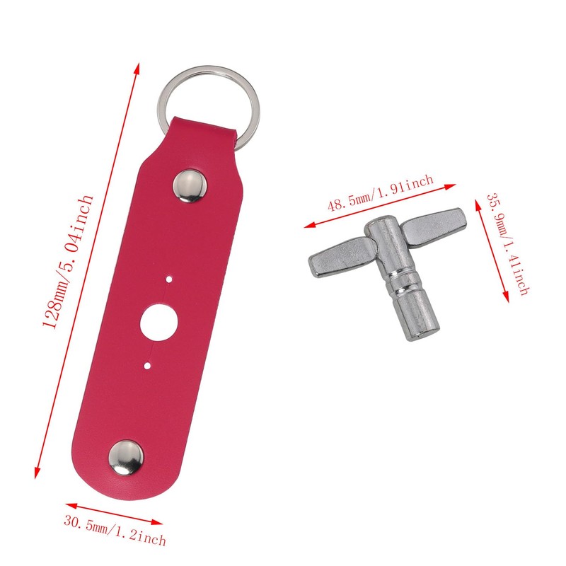 DGBRSM Red T-Shaped Drum Tuning Key Drum Keychain Drum Tuning