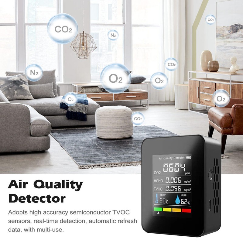 Household Air Quality Detector Multifunctional CO2 Tester with Carbon Dioxide