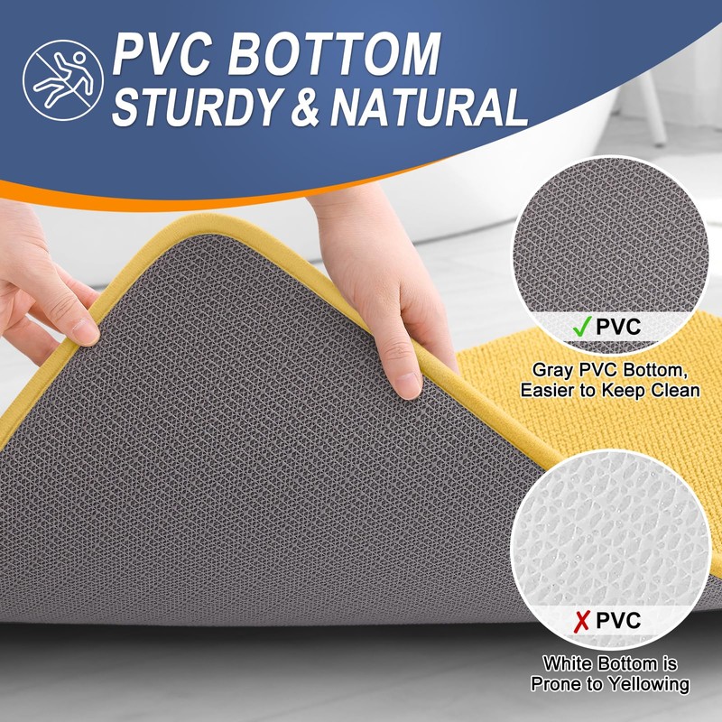OLANLY Thick Memory Foam Small Bathroom Rugs 24x16, Extra Soft