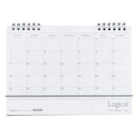 【2026 Edition Calendar】 Nakabayashi Logical Desk Calendar 2026 Ring Type / A5 / White CLT-A502-26W