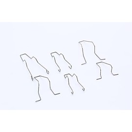 TAKPART 6pcs Dipped Beam Headlamp Retaining Springs Retaining Clip Return Spring Bracket for H1 H3 H4 H7