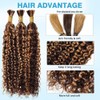 Ombre Human Braiding Hair Water Wave Bulk 150g 18 Inch